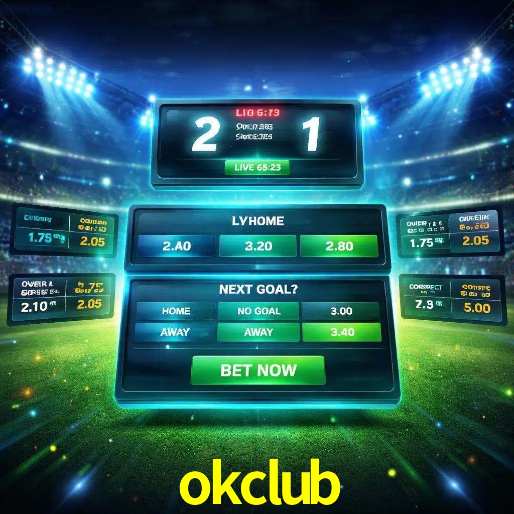 Vista de apuestas en vivo okclub durante un partido en curso